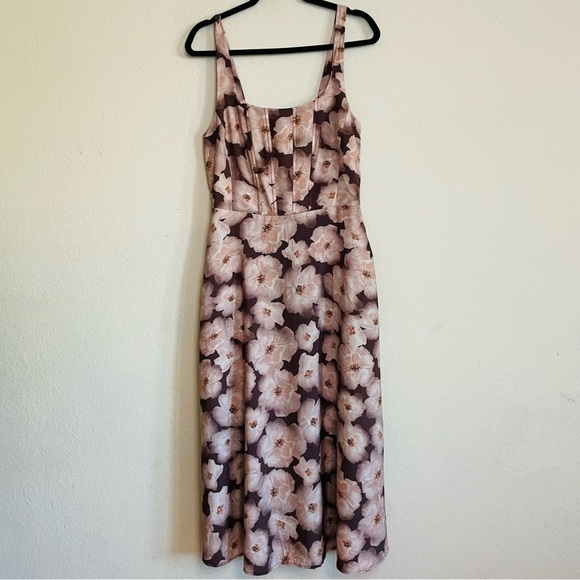 MELLODAY Dresses & Skirts - Mellowday woman’s Floral Sleeveless Dress size M Fall Winter flowy feminine